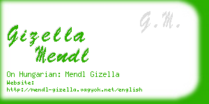 gizella mendl business card